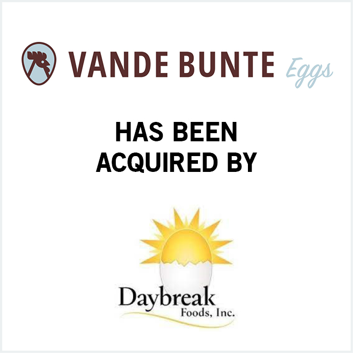Vande Bunte Eggs acquired by Daybreak Foods